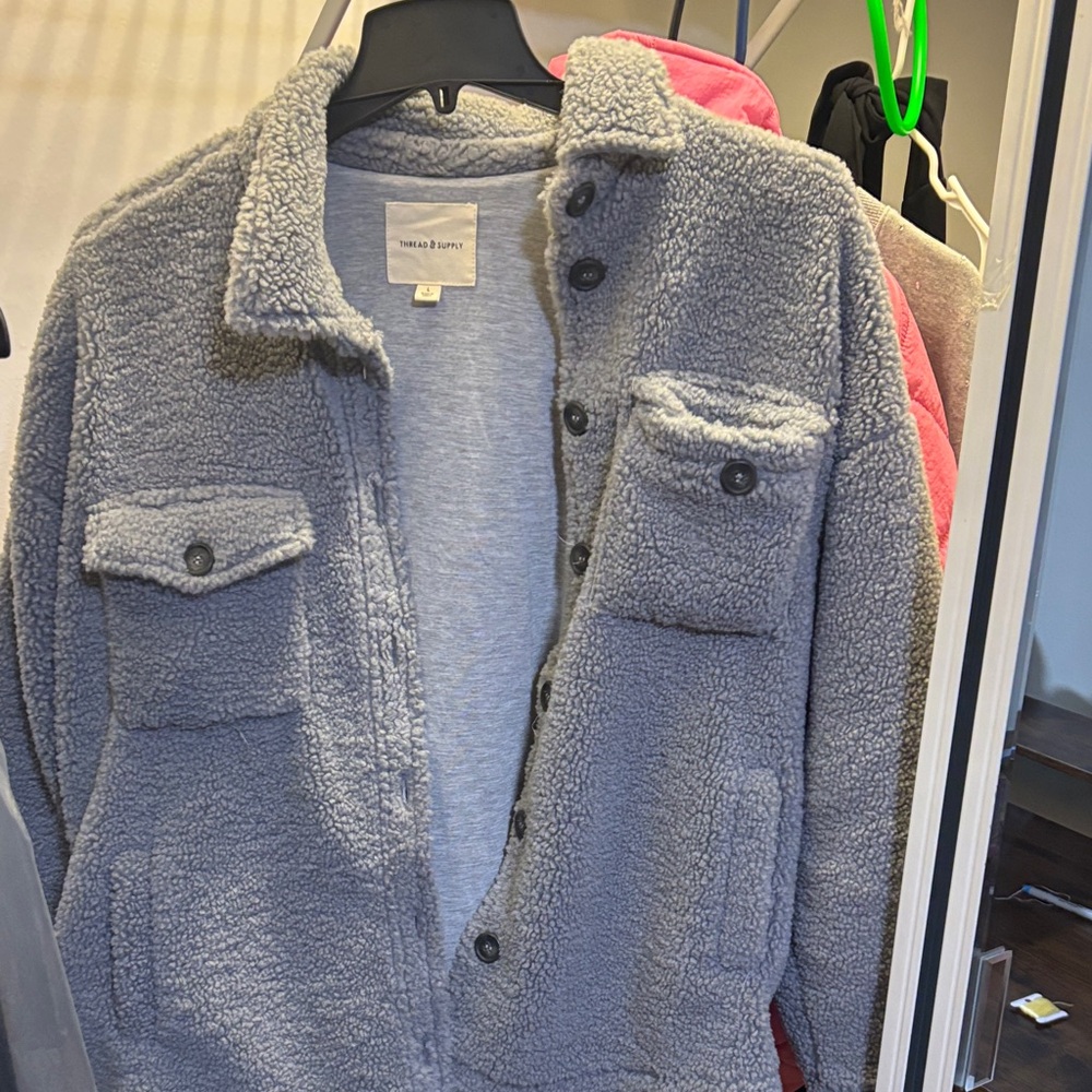 Thread & Supply Gray Teddy Jacket